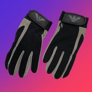 EMPORIO ARMANI Men’s Contrast Velcro Gloves